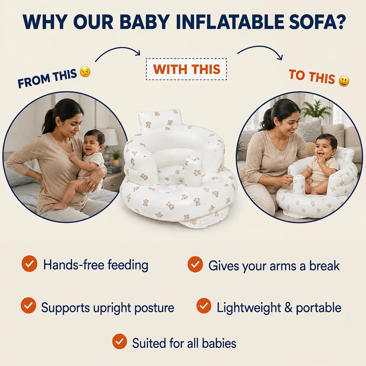 Coozi Sit & Smile (Inflatable Baby Sofa)