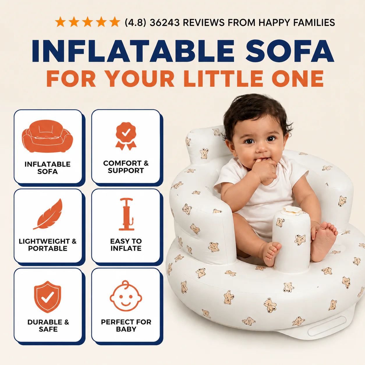 Coozi Sit & Smile (Inflatable Baby Sofa)