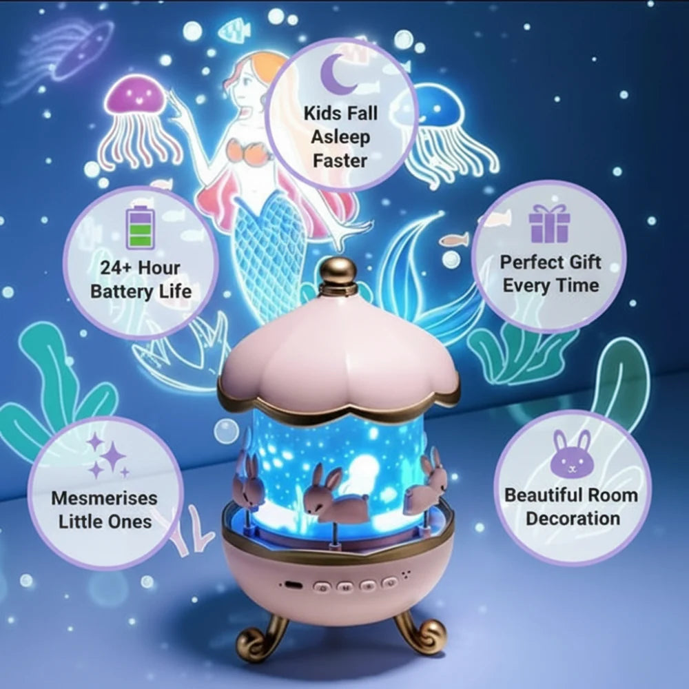 Coozi Dream Bunny™ | Rabbit Night Light & Star Projector